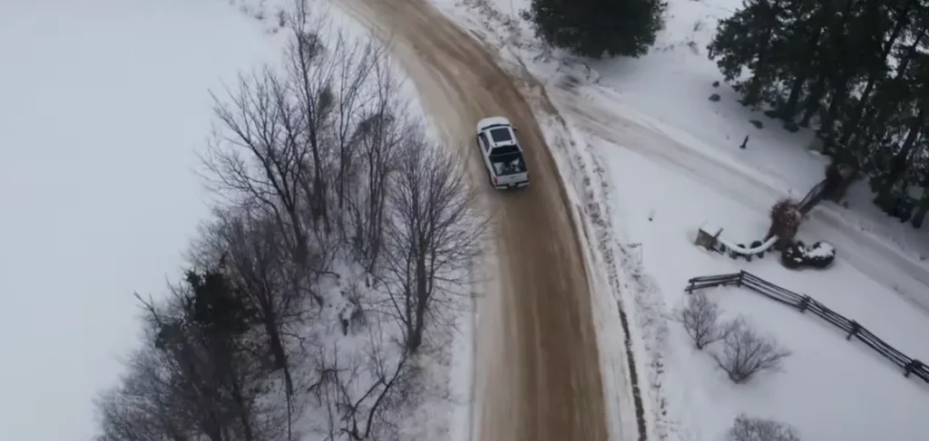 Ford F150 drone view